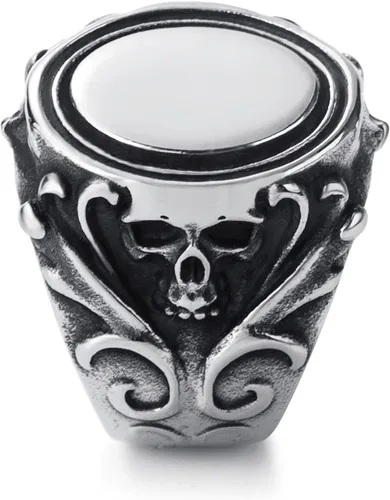 Anillos de calavera para hombre, de acero inoxidable, anillo gótico de motociclista, joyería para hombres y niños, tallas 7-13