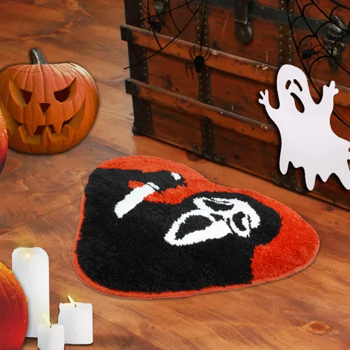 Miniatura 11 de Alfombra de baño de Halloween para decoración de baño, tapete de baño de murciélagos góticos, antideslizante, lindas alfombras para cocina