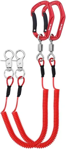 Miniatura 8 de HERCULES M4 Fishing Lanyard, Fishing Pole Tether, Kayak Paddle Leash, Heavy Duty Retractable Coiled Lanyard for Fishing, Rods, Pliers, Boating
