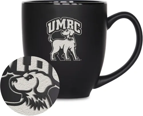 Miniatura 407 de Rico Industries - Taza de cerámica mate negra con grabado láser estándar de 15oz para NCAA (escuelas T & U) - Para bebidas calientes o frías