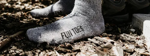 Miniatura 6 de FUN TOES Calcetines tobilleros 80% lana para hombre, 6 pares de fuertes soportes de arco de invierno, parte inferior acolchada ideal para senderismo