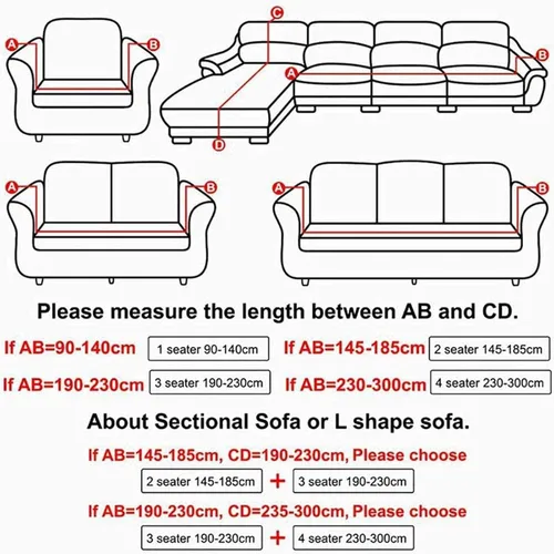 Miniatura 3 de IMYOGI Funda de sofá de alta elasticidad estampada, funda de elastano elástica para sofá de esquina, lavable para 3 cojines, protector de muebles