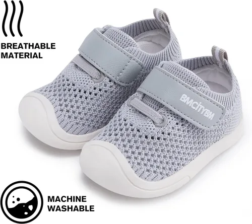 Miniatura 7 de BMCiTYBM Zapatos para caminar de malla transpirable para bebés, niños y niñas, ligeros, antideslizantes, para primeros pasos, 6, 9, 12, 18, 24 meses