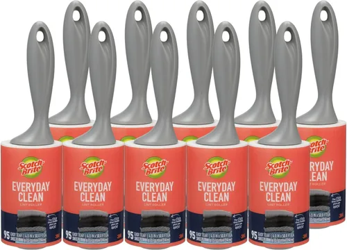 Scotch-Brite Everyday Clean - Rodillo de pelusa para pelo de mascotas, ropa oscura, muebles y superficies polvorientas, recoge la piel y la pelusa