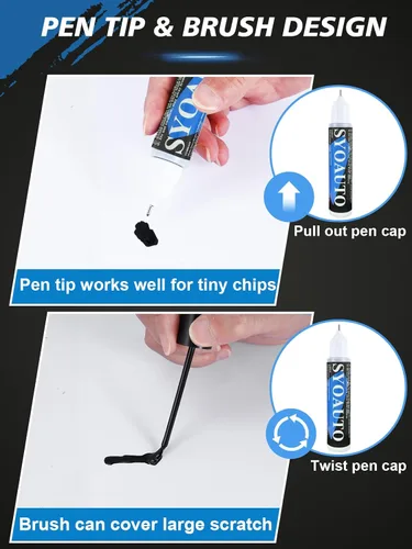 Miniatura 6 de SYOAUTO Wind Chill 089 Pintura de Retoque Fit para Toyota Auto Pintura de Retoque Pluma de Reparación de Arañazos Cepillo y Punta 2 en 1 Wind Chill