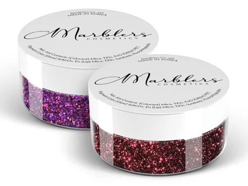 Miniatura 203 de MARBLERS Brillantina de forma gruesa de grado cosmético [estrella] 0.11 onzas (0.11 oz) Escamas No tóxica Vegana Libre de crueldad animal