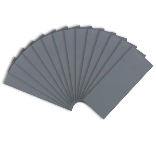 Miniatura 14 de Papel de lija de grano 120, hojas de lijado en seco y húmedo de 9 x 3.6 pulgadas para acabado de muebles de madera, lijado de metal y pulido
