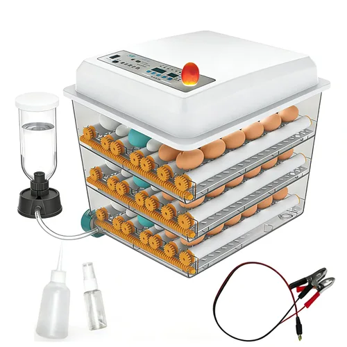 Miniatura 6 de Incubadora de huevos, incubadora de huevos con giro automático de huevos y control de humedad, criador de aves de corral para pollos, patos