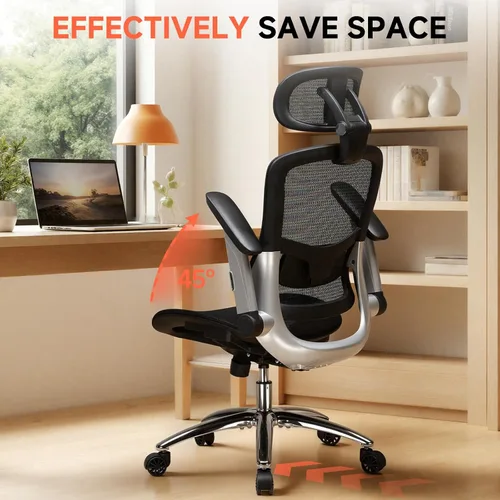 Miniatura 3 de GTPLAYER Silla de oficina ergonómica de malla grande y alta, silla de escritorio con respaldo alto, silla de juegos para computadora