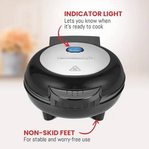 Miniatura 3 de Elite Gourmet EOM123 Tortilla antiadherente, frittata, máquina de bolsillo para aperitivos, máquina de postres, 2 tortillas individuales de 5.6
