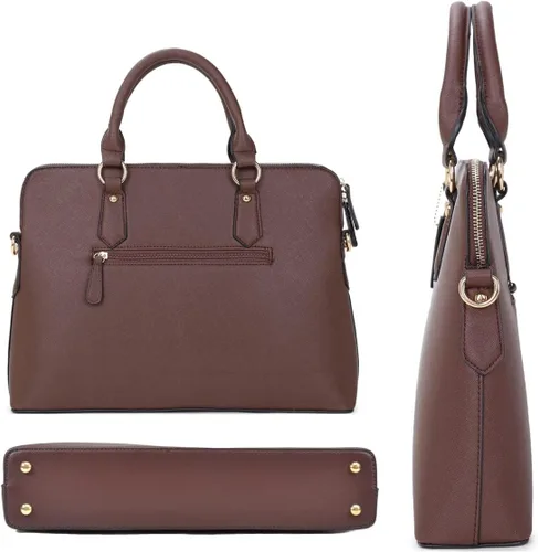 Miniatura 2 de Dasein Bolsos de mano de dos tonos para mujer, bolso de trabajo de hombro