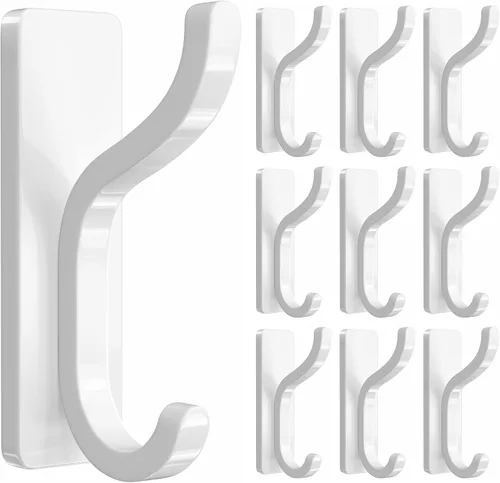 Miniatura 17 de pickpiff Ganchos de Pared Adhesivos para Abrigos - Percha de Puerta Resistente Stick-On, Gancho de Metal para Colgar Toalla, Bolso, Bata, Mochila