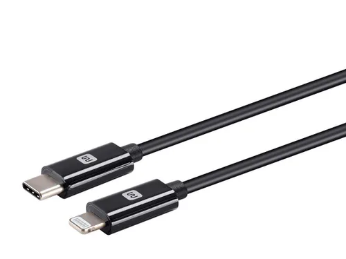 Miniatura 2 de Monoprice Cable de carga Lightning a USB-C, certificado MFi de Apple, 6 pies, color negro, serie Essential