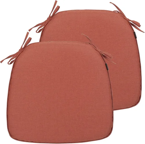 Miniatura 15 de Magpie Fabrics Juego de 2 cojines para sillas de exteriores e interiores de 17 x 16 x 2 pulgadas con lazos, impermeables, para todo tipo de clima