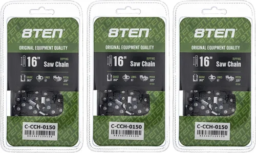 Miniatura 180 de 8TEN Cadena de motosierra semi cincel de 6 pulgadas .050 1/4 42 DL para Worx WG320 Black & Decker LLP120 (paquete de 3)