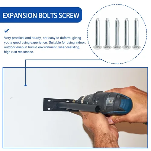 Miniatura 3 de VILLCASE Tornillos de expansión de acero inoxidable de 3.15 x 0.79 pulgadas, sujetadores de anclaje de hormigón para instalación de topes