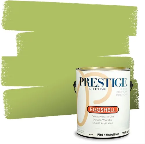 Miniatura 155 de PRESTIGE Pinturas Pintura interior e imprimación en uno, 1 galón, cáscara de huevo, aventura