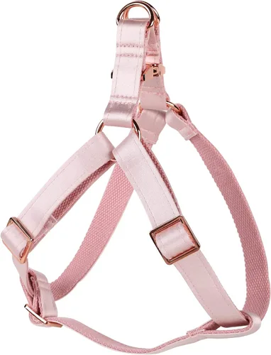 Miniatura 11 de Lionet Paws Arnés para perro, arnés de nailon de seda ajustable sin tirones con hebilla de metal para perros pequeños, fácil caminar, verde oscuro
