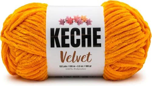Miniatura 128 de Keche Hilo de terciopelo para ganchillo, manta de felpilla suave, voluminosa, hilo amigurumi, 3.53 oz (132 yardas), color azul bebé