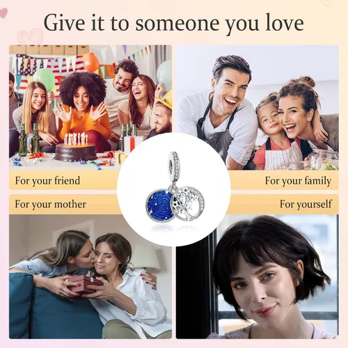 Miniatura 6 de Annmors Christmas Charm for Woman-925 Sterling Silver Dangle Pendant BeadGirl Jewelry Beads Gifts for Women BraceletNecklace