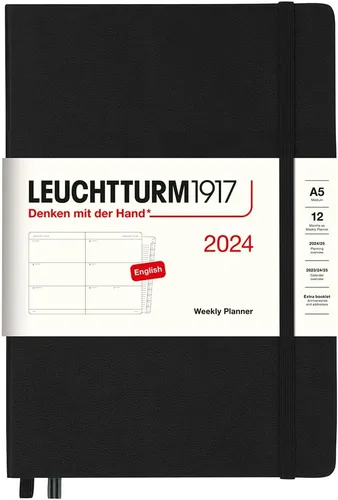 Miniatura 16 de LEUCHTTURM1917 - Agenda semanal 2024 con folleto adicional, bolsillo (A6) tapa dura, azul marino (1 de enero - 31 de diciembre de 2024)