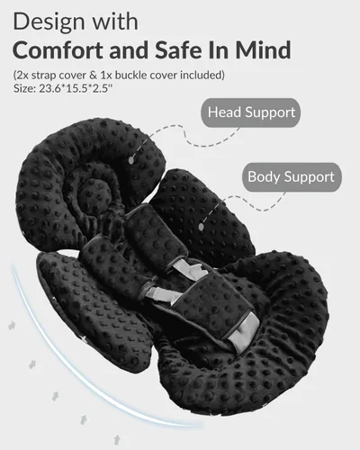 Miniatura 7 de Inserto de asiento de coche para bebé Genérico Compatible con columpio Mamaroo y columpio Graco y asiento de coche para bebé, soporte de cabeza
