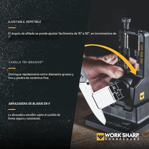 Miniatura 4 de Work Sharp Kit de afilador de cuchillos con ajuste de precisión, afila todos los cuchillos de bolsillo y de cocina con facilidad y control