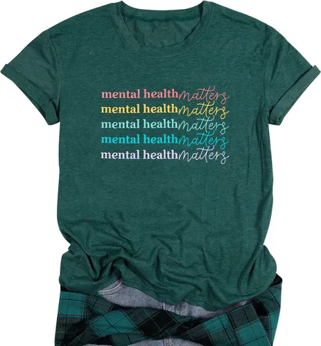 Miniatura 9 de KIDDAD Mental Health Matters - Camiseta de terapeuta para mujer, camiseta casual de manga corta para psicólogo