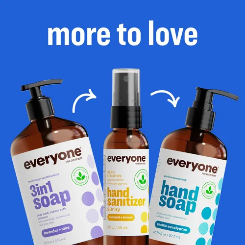 Miniatura 6 de Everyone - Jabón 3 en 1 para niños, gel de baño, baño de burbujas, champú, 32 onzas (paquete de 2), canción de cuna de lavanda, hecho con aceites