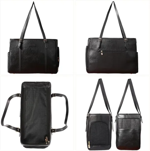 Miniatura 3 de Lasaviin - Bolso para Perros de Moda, Transportador de Mascotas de Cuero para Perros Pequeños, Gatos y Cachorros, Bolso de Mano Portátil Aprobado