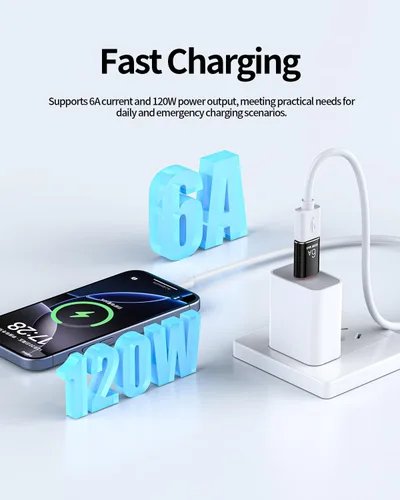 Miniatura 2 de BOMIE Adaptador USB C a USB, paquete de 10 unidades, 6A 120 W, carga rápida, transferencia de datos de 10 Gbps, USB C macho a USB 3.2 hembra OTG