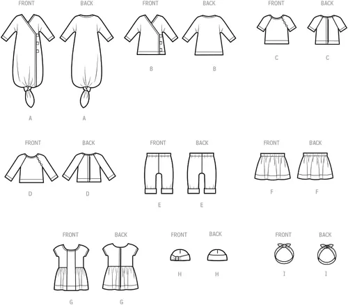 Miniatura 3 de Simplicity SS9727OS Kit de patrón de costura de ropa de muñeca de 15 pulgadas, sombrero y diadema, código S9727