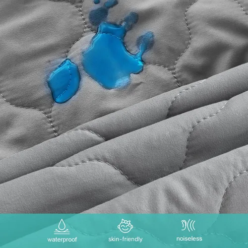 Miniatura 3 de Sábanas para Pack and Play Ajustables Protector Impermeable Acolchado, Paquete de 2 Almohadillas de Colchón de Corralito Compatibles con Graco Pack