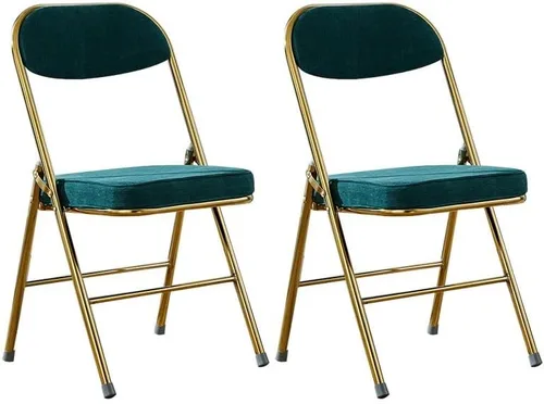 Miniatura 35 de Sillas de comedor modernas, silla auxiliar tapizada para el hogar, con acabado mate, silla de comedor plegable con respaldo abierto, silla sin