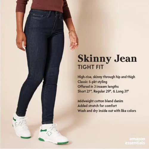 Miniatura 2 de Tienda Essentials Jeans ajustados de talle alto para mujer