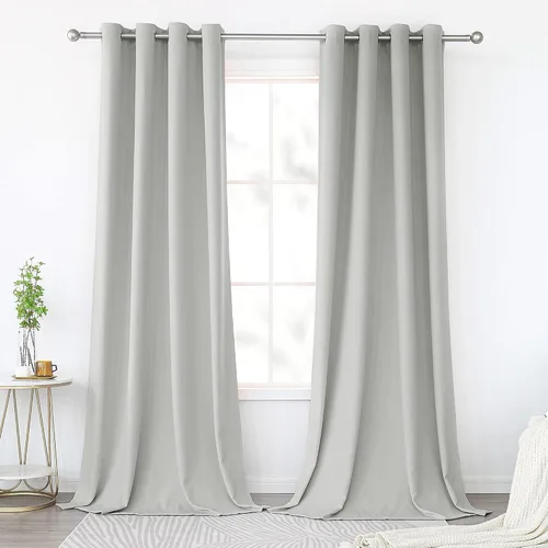 Miniatura 21 de KEQIAOSUOCAI Cortinas rosa bebé de 63 pulgadas para habitación de niñas - Con aislamiento térmico que oscurece la habitación, cortinas de ventana