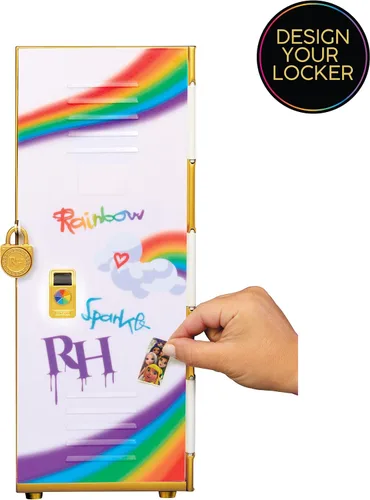 Miniatura 4 de Rainbow High Design & Style Locker Playset con estantes, perchas, accesorios y calcomanías, regalo de juguete para niños de 4 a 12 años en adelante