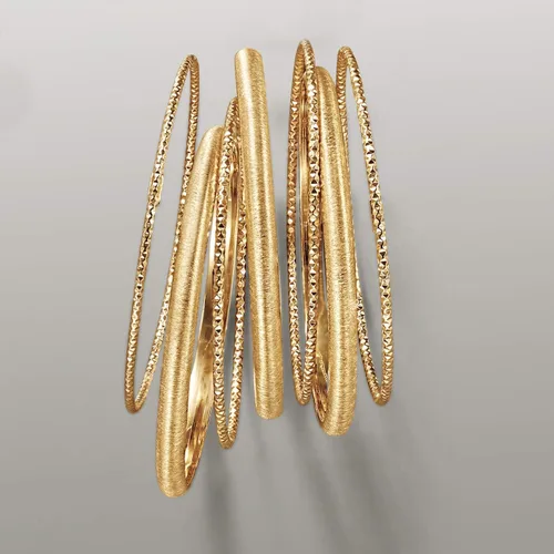 Miniatura 6 de Ross-Simons Italian 18kt Gold Over Sterling Silver Jewelry Set 7 Bangle Bracelets