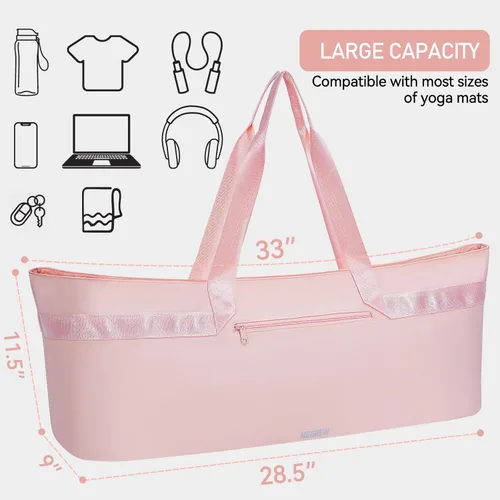 Miniatura 4 de Large Yoga Mat Tote Bag for Women with Holder Strap,Pilates Gym Tote Bag with Shoes Bag & Wet Pocket