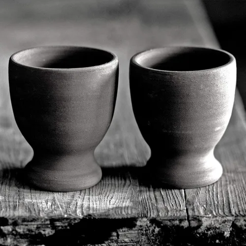 Miniatura 8 de City to Cottage Juego de 2 portavasos de cerámica para huevos, tazas suaves para huevos hervidos, soportes para huevos duros, taza para servir