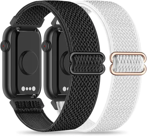 Miniatura 13 de Paquete de 2 bandas elásticas de nailon de 0.63 pulgadas compatibles con FITVII HM08/MorePro HM08/Amzhero-Runfit D26/KALINCO Slim Fitness Tracker