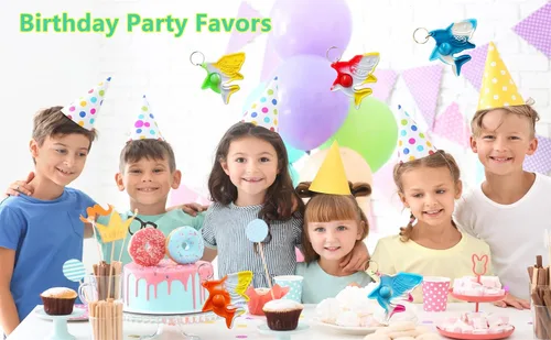 Miniatura 4 de 30 paquetes de mochila de tiburones a granel, mini llavero para ansiedad, suministros de animales marinos, recuerdos de fiesta de cumpleaños