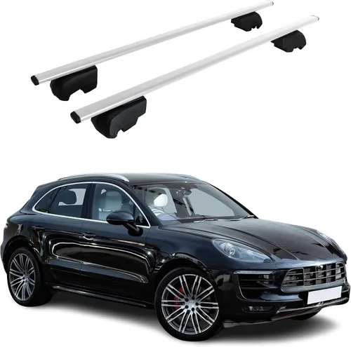 Miniatura 13 de OMAC Portaequipajes con cerradura para Porsche Macan 2015-2025, color negro, antirrobo, para viajes, kayak, canoa, surf, esquí, snowboard, camping