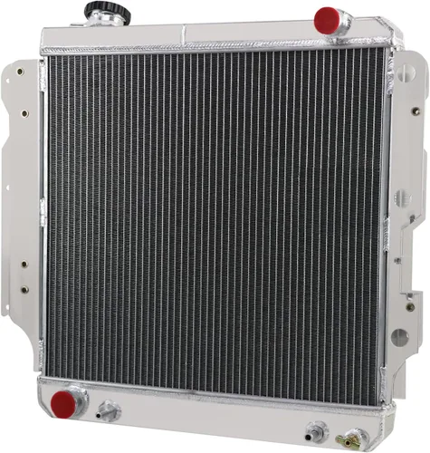 Miniatura 2 de Radiador de aluminio compatible con Jeep Wrangler TJ 2.4L 2.5L 4.0L, radiador de 3 filas + cubierta/ventilador + kit de relé 1987-2006