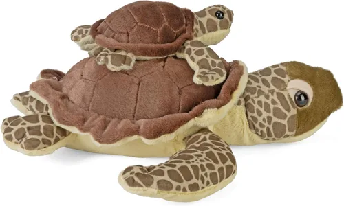Miniatura 5 de Wild Republic Mom and Baby - Tortuga marina, animal de peluche, 12 pulgadas, regalo para niños, juguete de peluche, botellas de agua recicladas