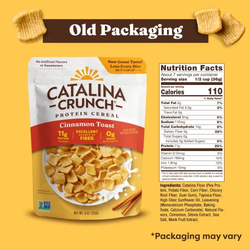 Miniatura 3 de Catalina Crunch Cinnamon Toast - Cereal apto para dietas cetogénicas, bajo en carbohidratos, sin azúcar, gluten ni granos, snacks veganos