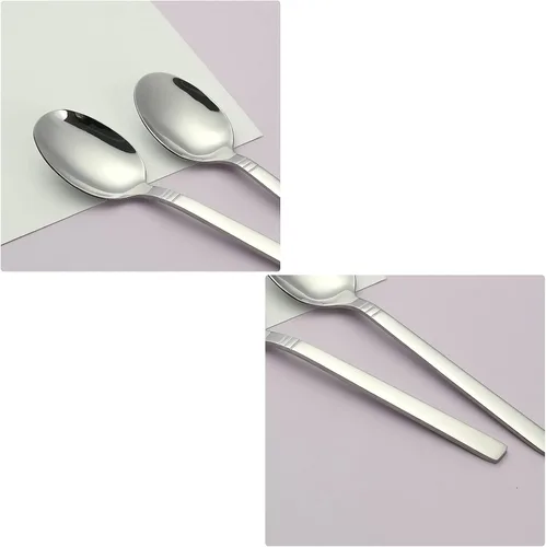 Miniatura 3 de Morcte Cucharas de postre de acero inoxidable, cucharadita de 12 piezas