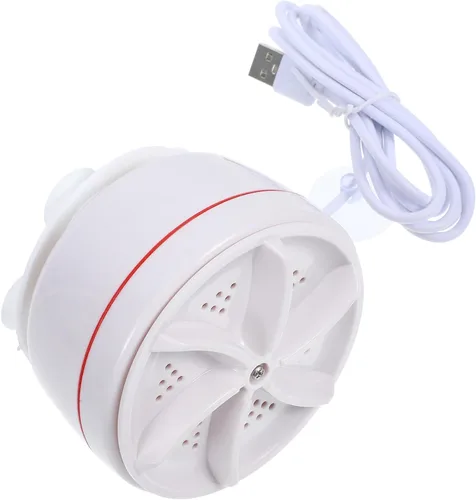 Mini lavadora de turbina ultrasónica portátil plegable para calcetines y ropa interior, pequeña lavadora para apartamentos, viajes, dormitorios y