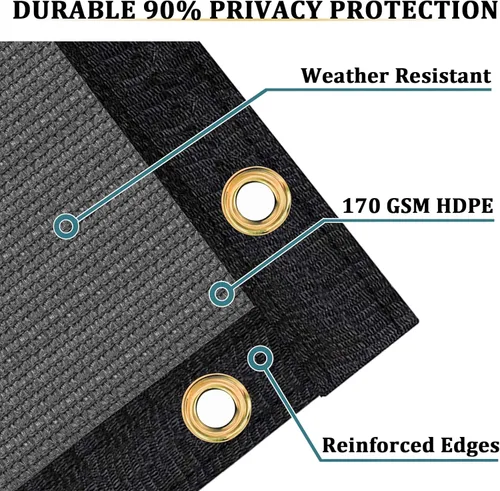 Miniatura 2 de Shade&Beyond Pantalla de Privacidad para Cerca de 6' X 50' Pies, Malla de Cercado Resistente de 170 GSM, Cubierta de Red de Sombra para Pared