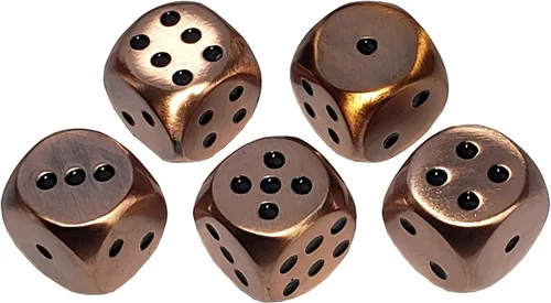 Miniatura 3 de Cyber-Deals Juego de dados de piel sintética negra con forro de fieltro negro de felpa + dados de metal de aleación de zinc de 0.630 pulgadas, caja